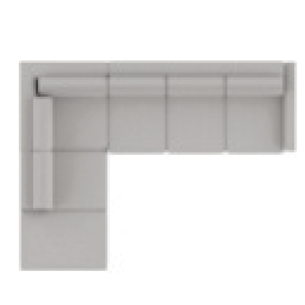 Layout B Two Piece Sectional (Chaise Left Side) 84" x 116"