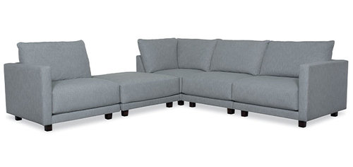 Layout E:   Five Piece Sectional. 131.5" x 131.5"