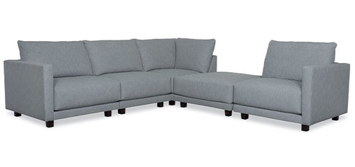 Layout F:   Five Piece Sectional. 131.5" x 131.5"