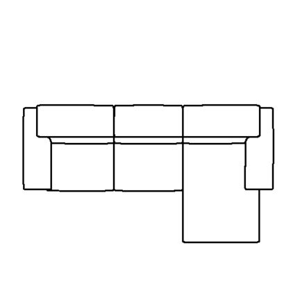 Layout B: Three Piece Sectional 67" x 122"