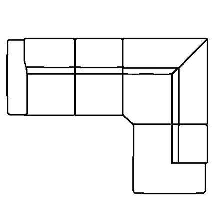Layout A:  Two Piece Reclining Sectional. 113" x 87"