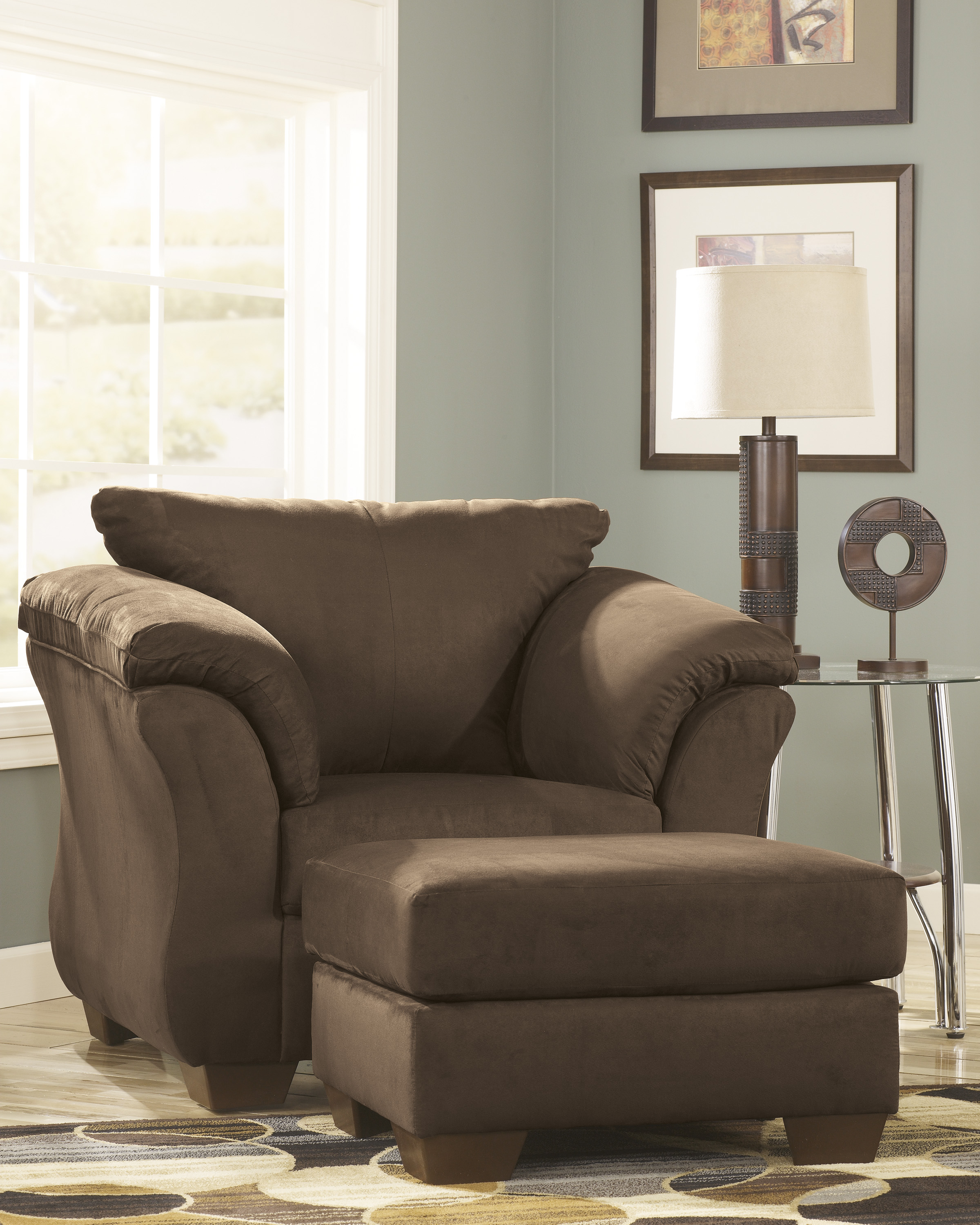 ashley chaise lounge chairs indoors on Darcy 89 Sofa In Cafe Sofas And Sectionals