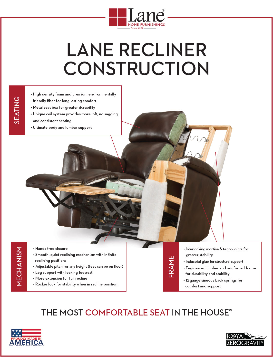 lane reclining glider with ottoman