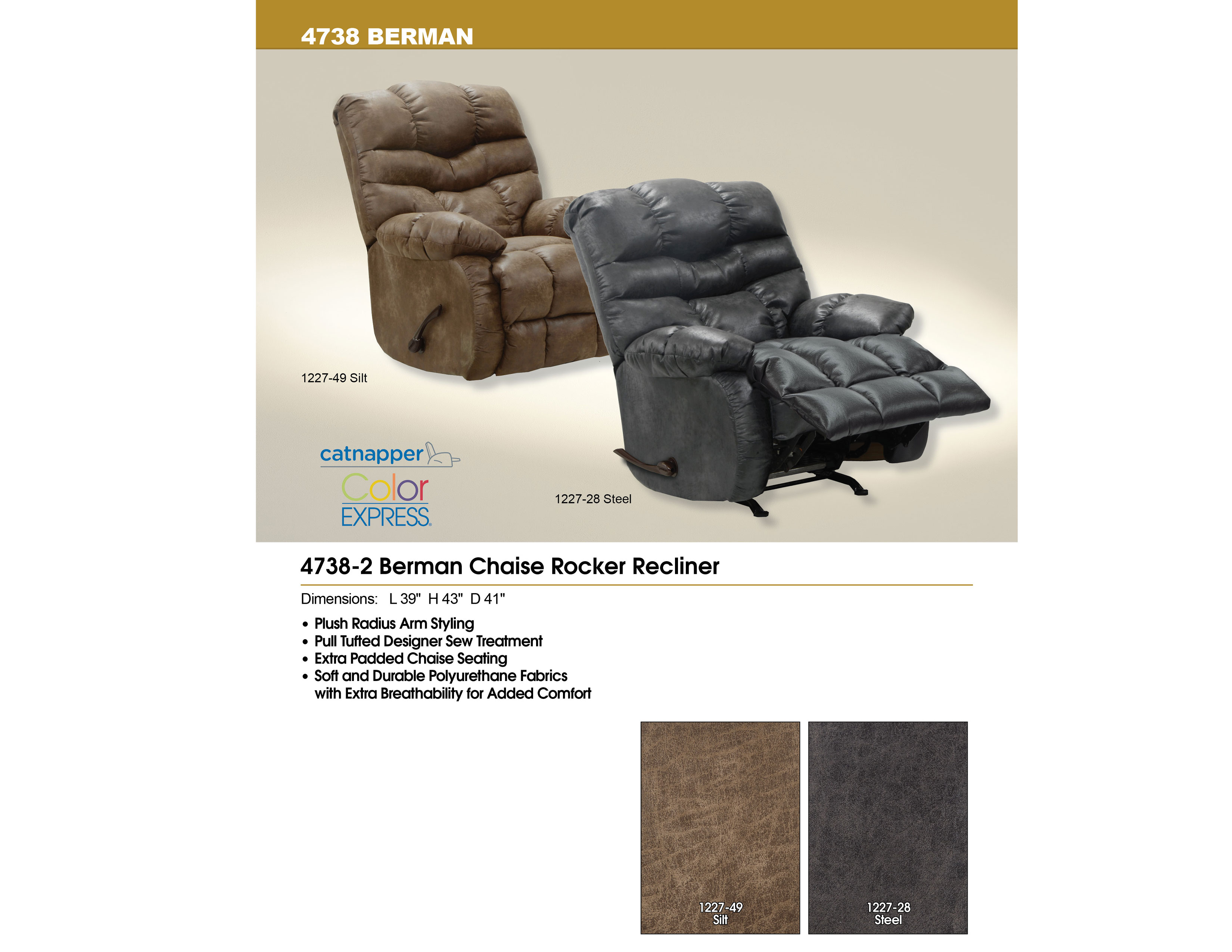 catnapper berman swivel glider recliner