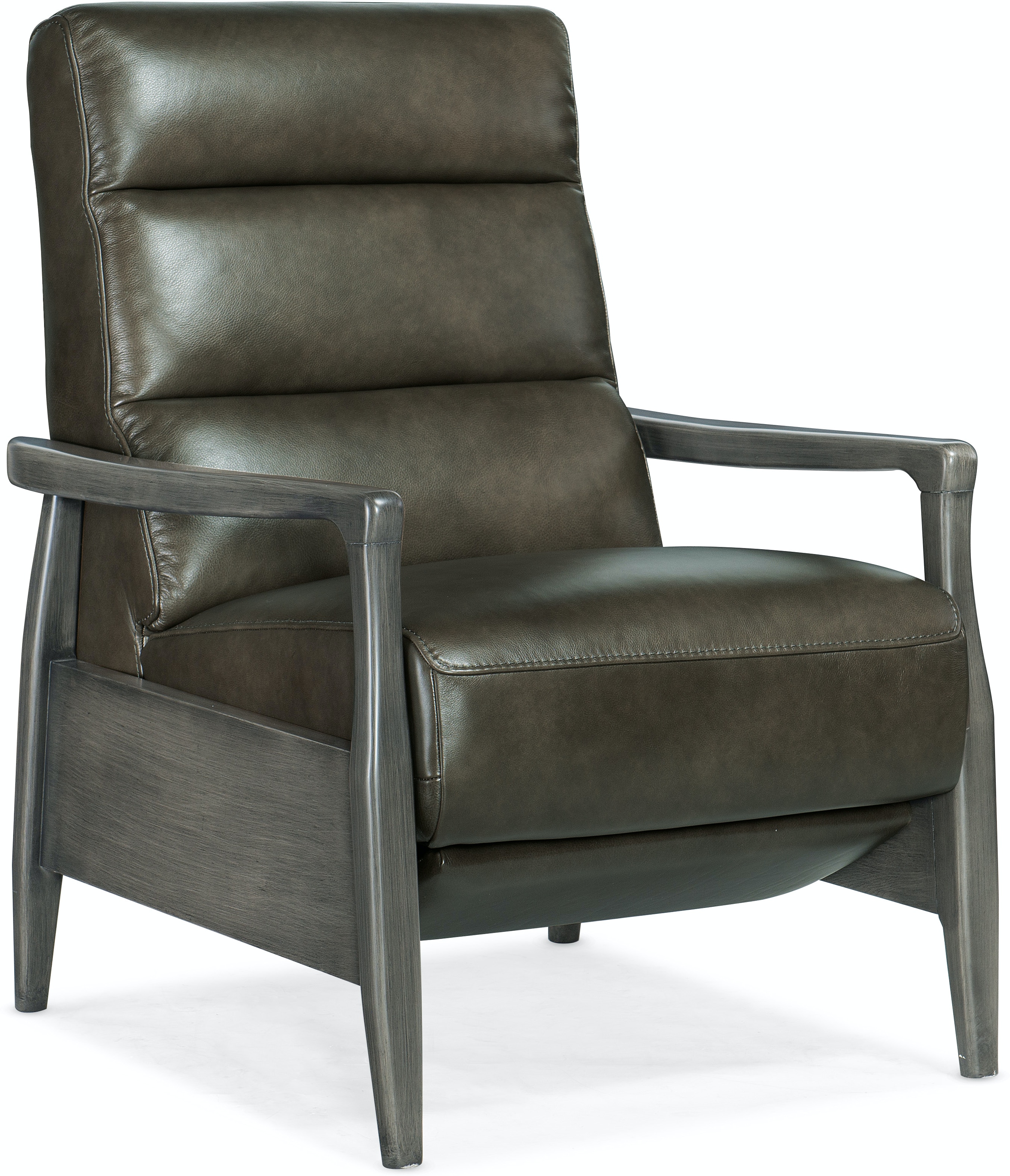 Marlin Pushback Recliner with Exposed Wood Arm Sofas and Sectionals