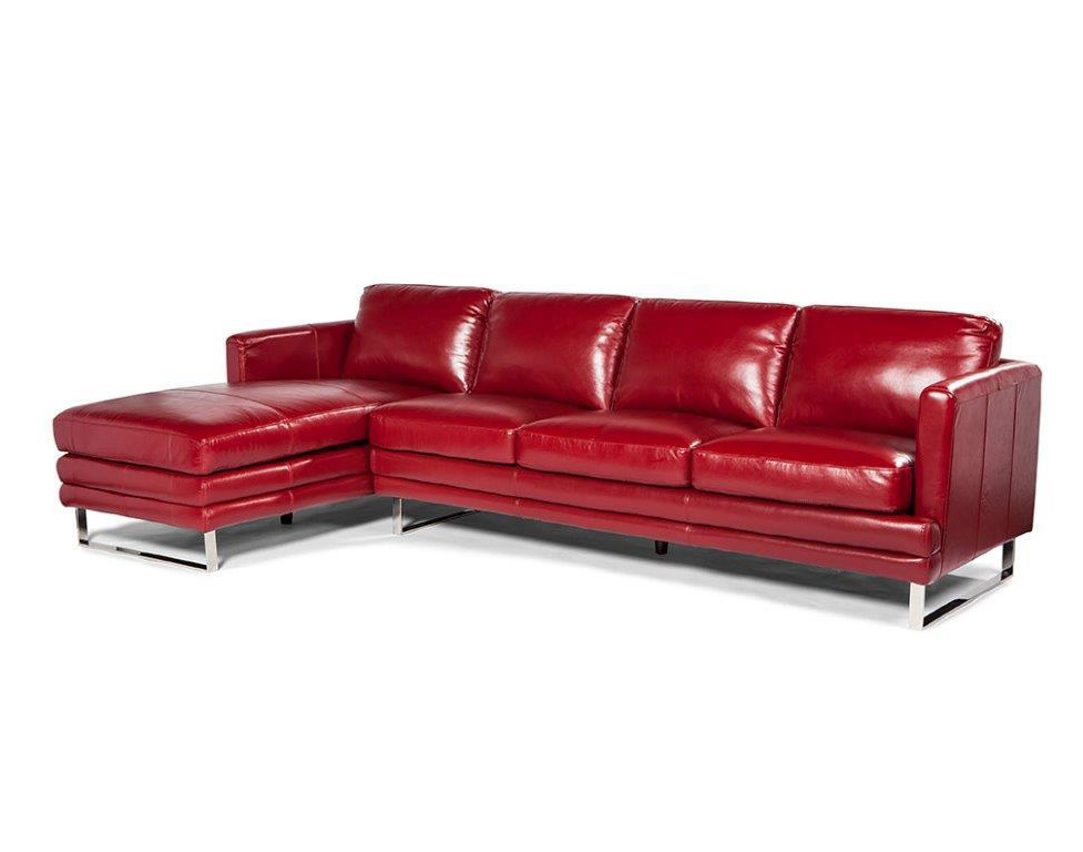 Melbourne 1003 Lsf Chaise Leather Sectional In Sofas And