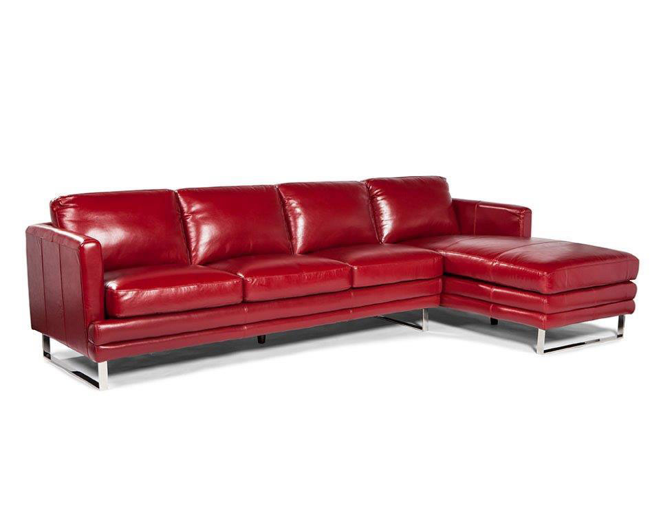 Melbourne 1003 Rsf Chaise Leather Sectional In Sofas And Sectionals
