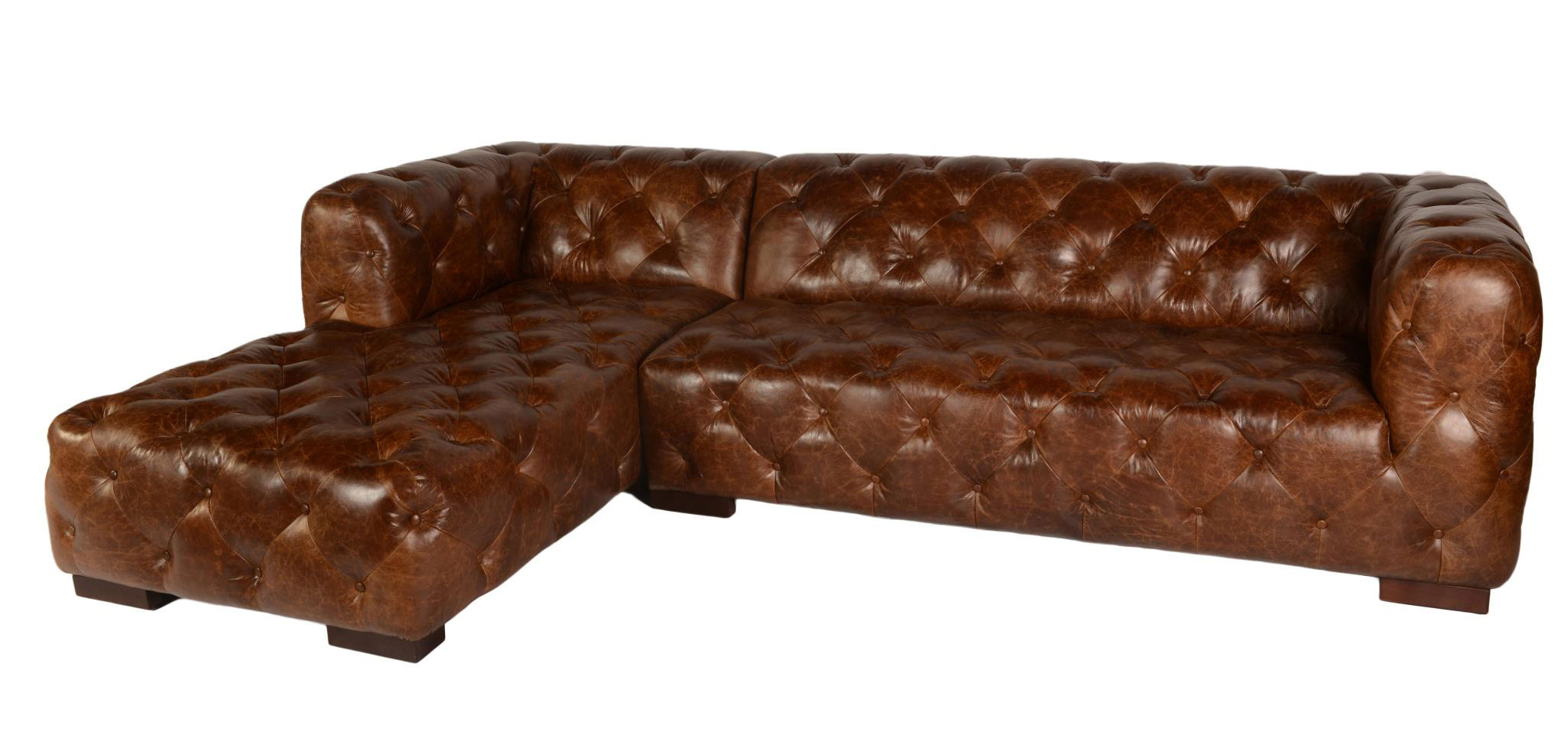 Manhattan 1302 Lsf Chaise Sectional In Cocoa Sofas And Sectionals