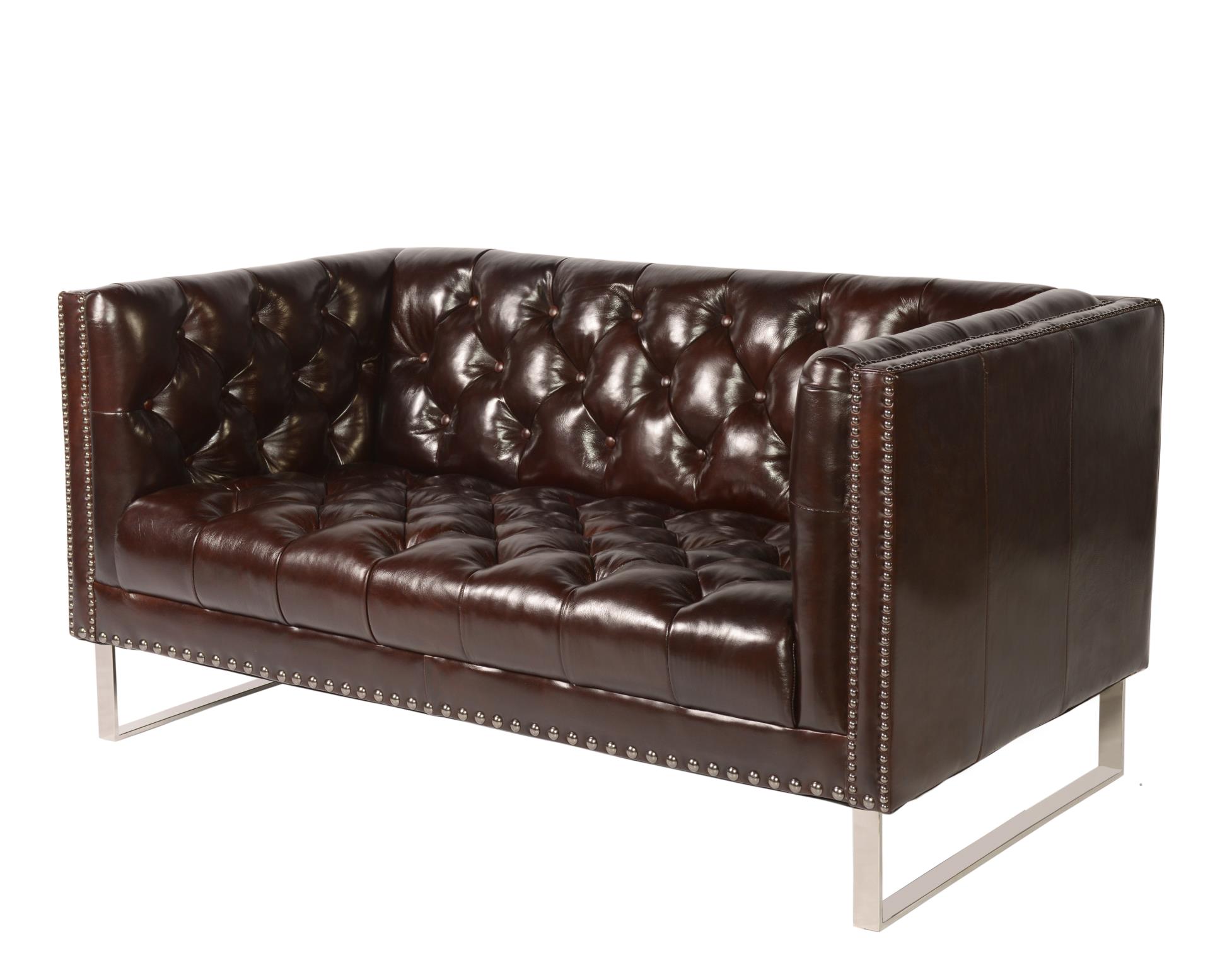 Bordeaux 1410 Leather Sofa In Cranberry Sofas And
