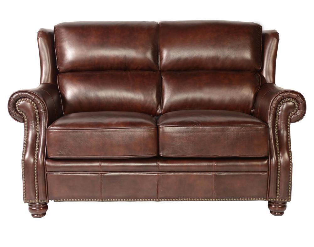 Oakwood 1418 Leather Sofa in Rustic Savauge Sofas and Sectionals
