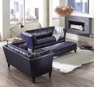 Sofas And Sectionals Alberta 1525 Top Grain Leather Sofa In Navy