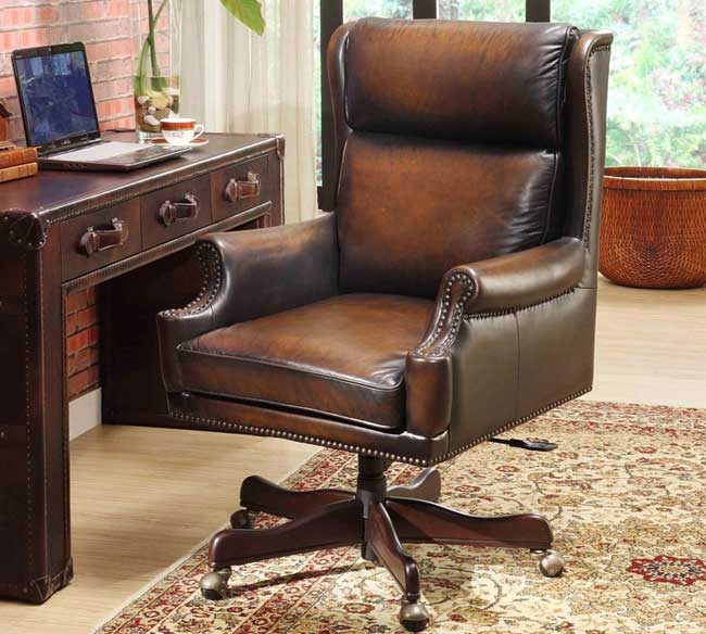 Wainwright Office Chair In Black And Tan Sofas