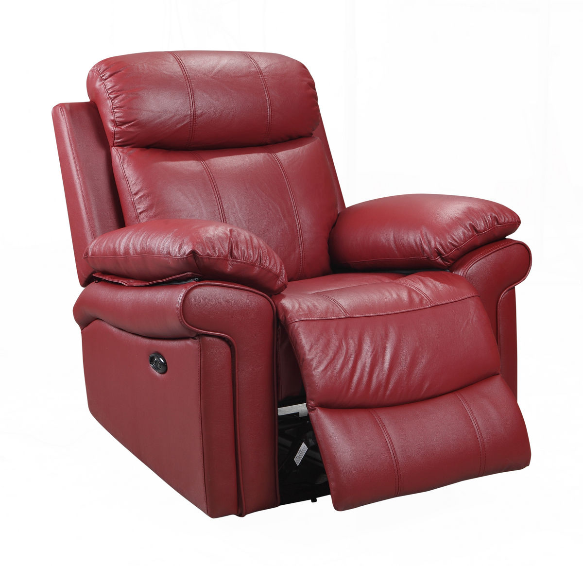 Joplin Leather Reclining Sofa In Red Sofas And