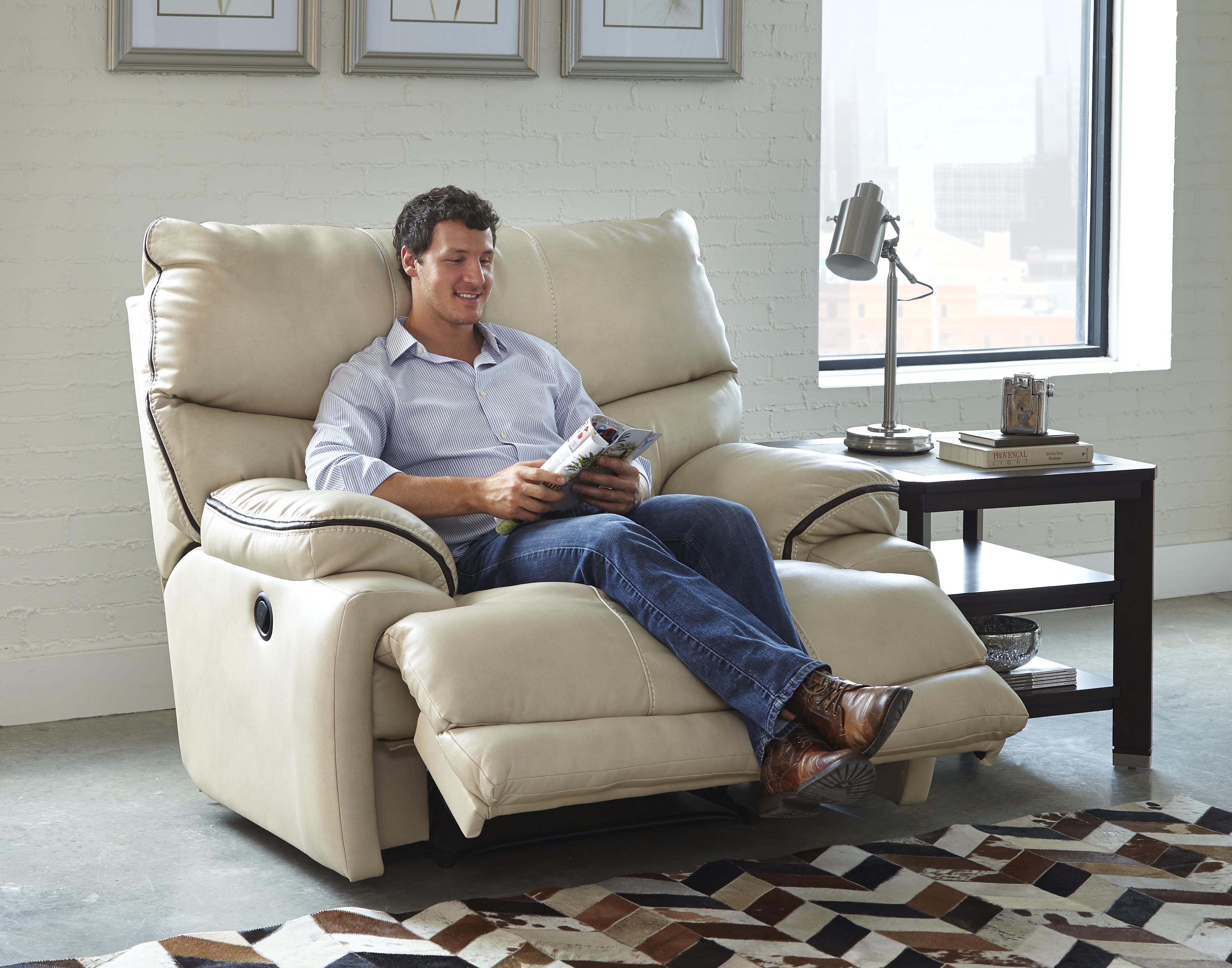 larkin leather power glider recliner