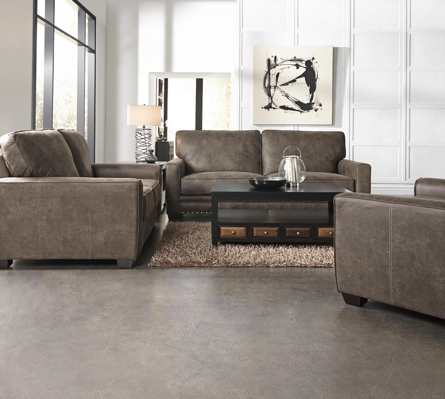 Elmsford 4441 Leather Touch Sofa Collection Sofas And Sectionals