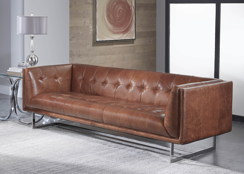 Teague 1440 Leather Sofa In Vintage Cognac Sofas And Sectionals Teague 1440 Leather Sofa In Vintage, Lazzaro Furniture Reviews