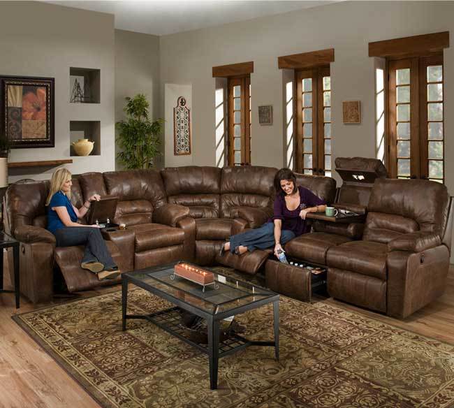 Dakota 596 Reclining Sectional In Smokey Sofas And Sectionals Also Available As Reclining Sofa And Loveseat