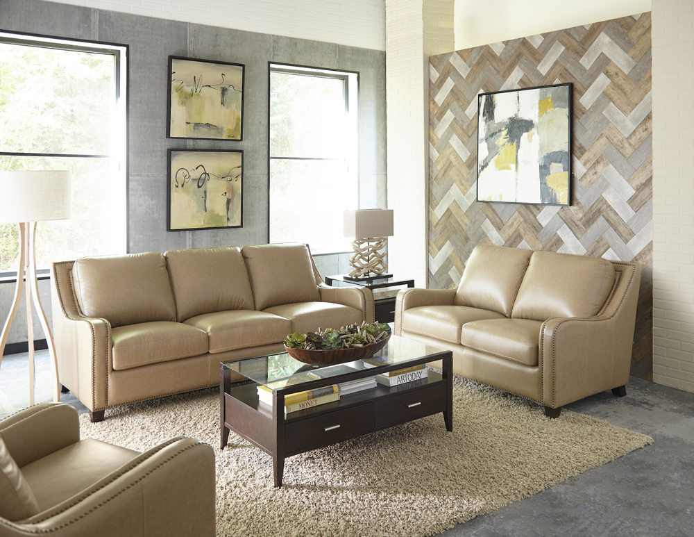 Denver 1636 Leather Sofa In Camel Stock Fast Sofas And