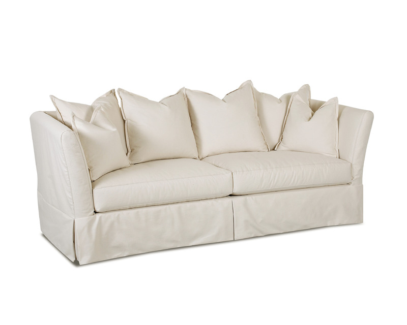 Alexis Pillow Back Slipcover Sofa with Down Sofas and Sectionals