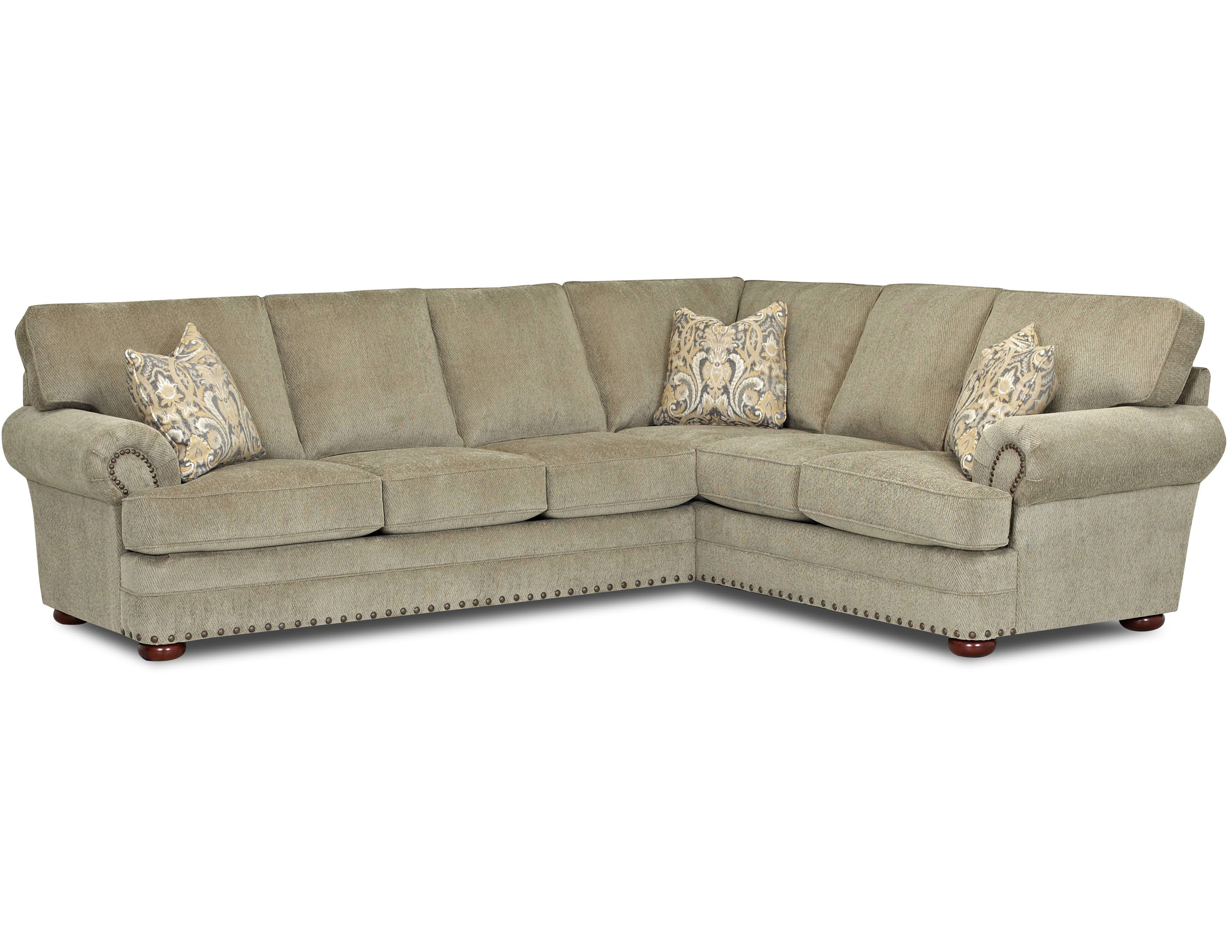 Cliffside Stationary Nailhead Sectional (Made Sofas and Sectionals