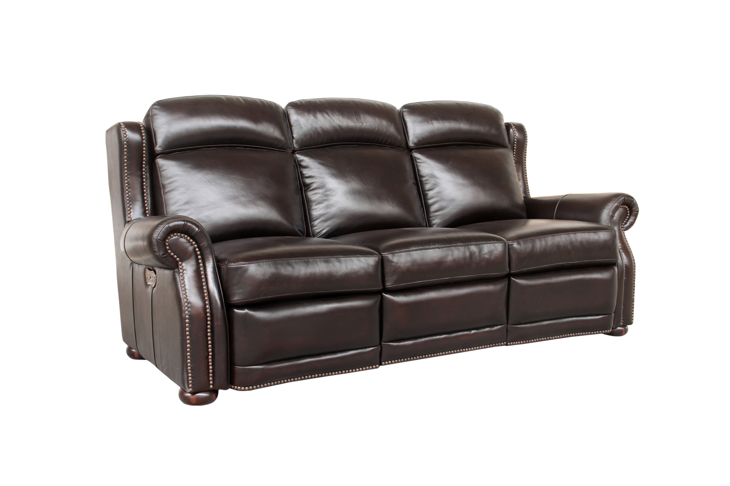 Washington Vintage Brown Leather Power Headrest Sofas And