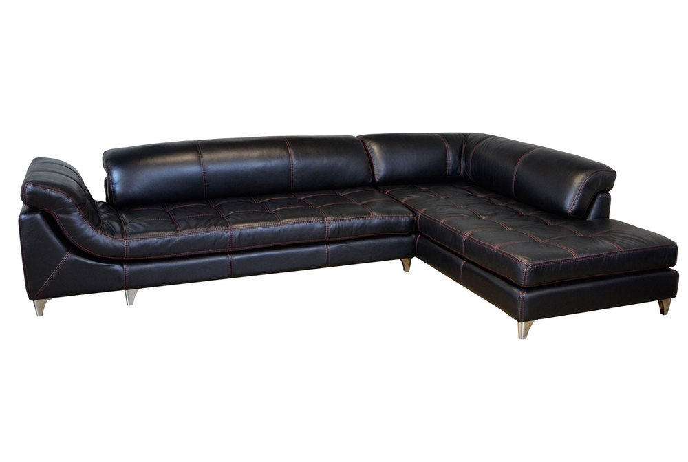 Zen Modern Sectional All Leather Sofas And Sectionals Spinner