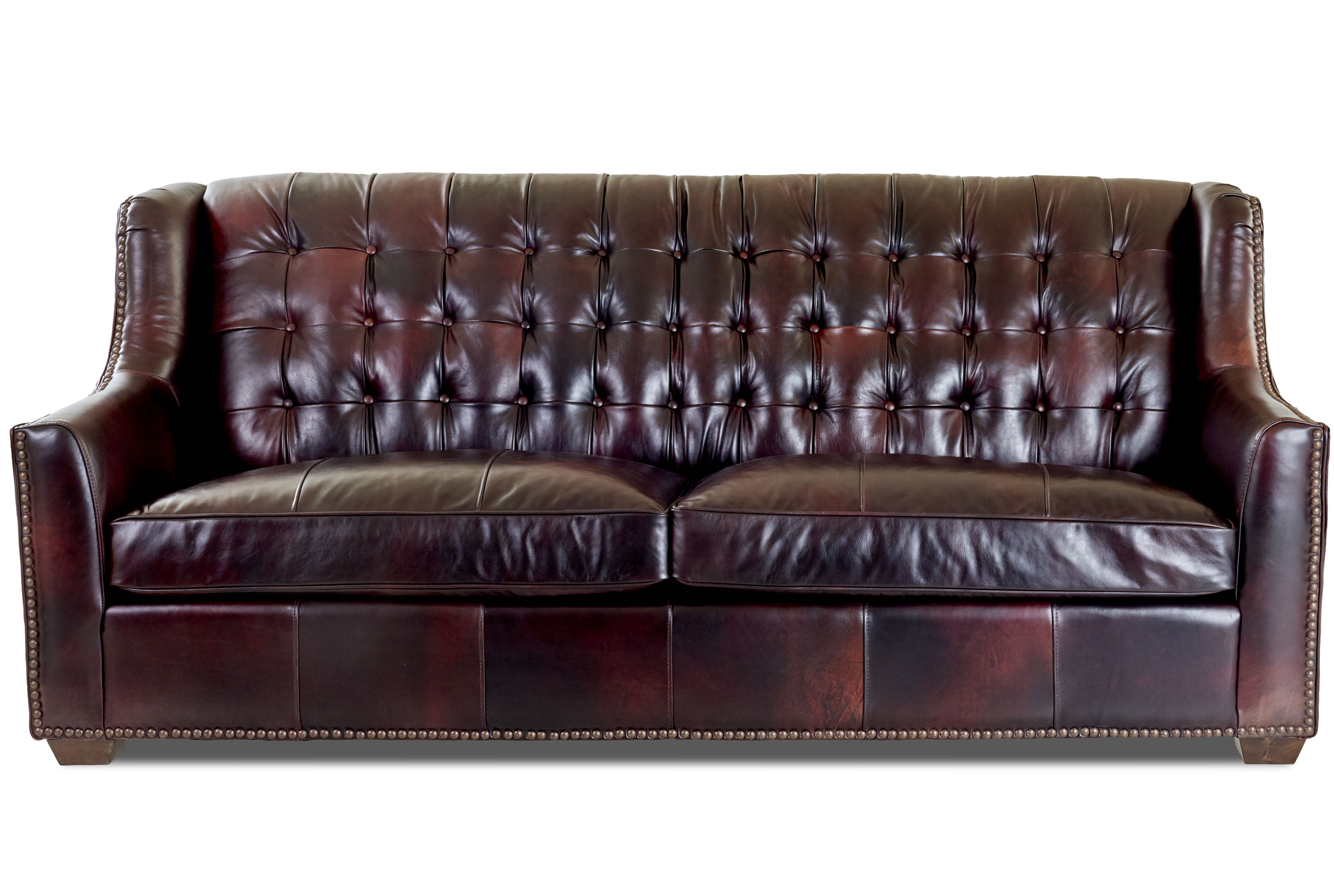 Pennington Top Grain Leather Sofa With Down Sofas And Sectionals