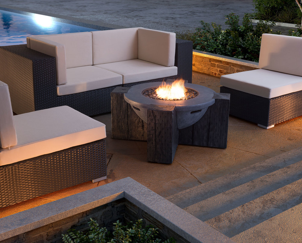 Hades Propane Fire Pit Gray 100414 Sofas And Sectionals