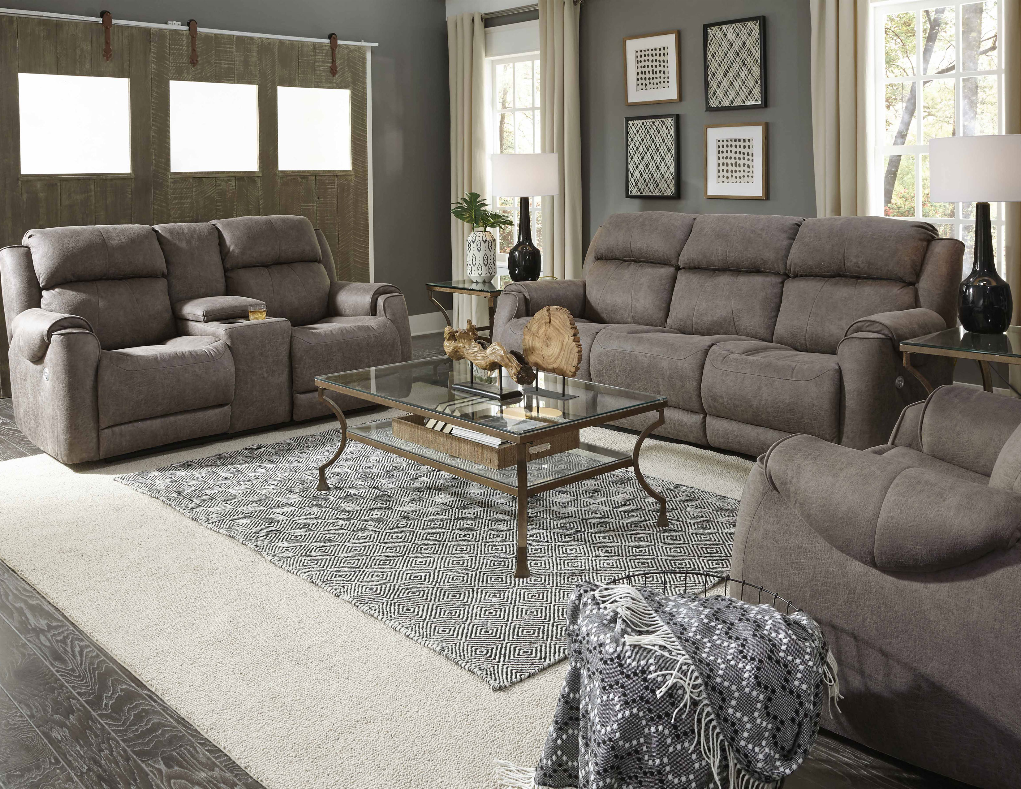 Safe Bet Reclining Sofa w/ Massage + Heat + Sofas and Sectionals