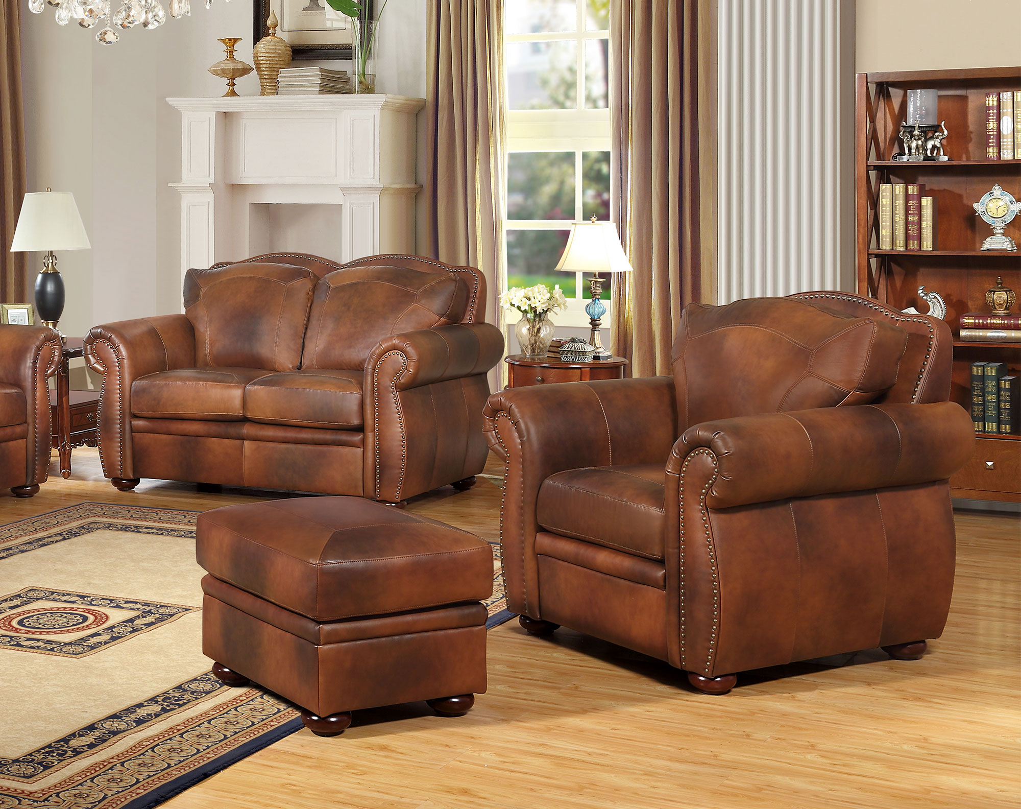 Arizona All Leather Chair Sofas and Sectionals