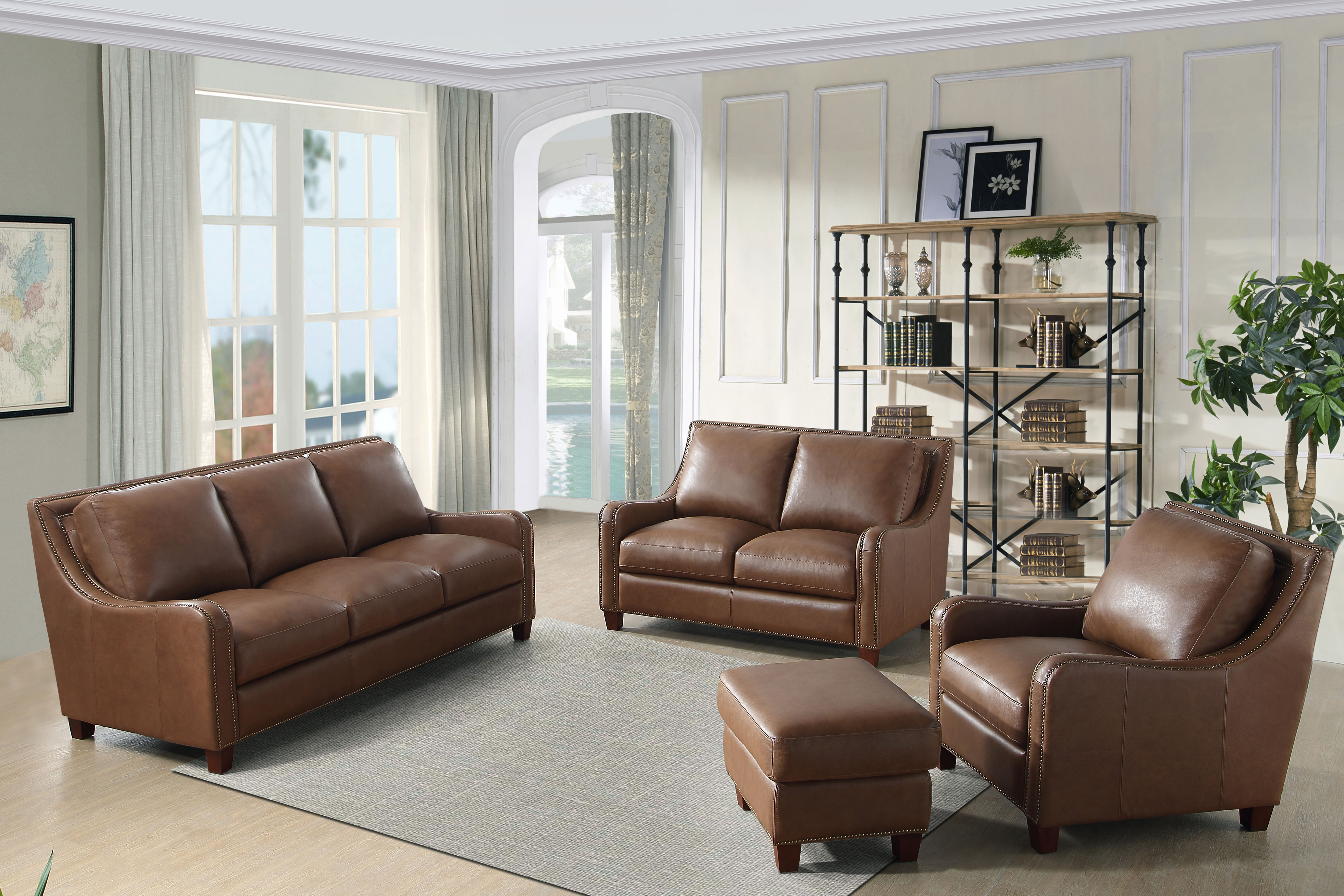 Napa All Leather 83" Sofa Sofas and Sectionals