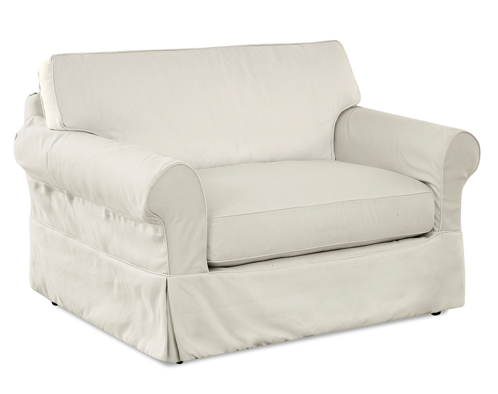 Olivia Down Blend Slipcovered Accent Chair 3 Sofas And Sectionals