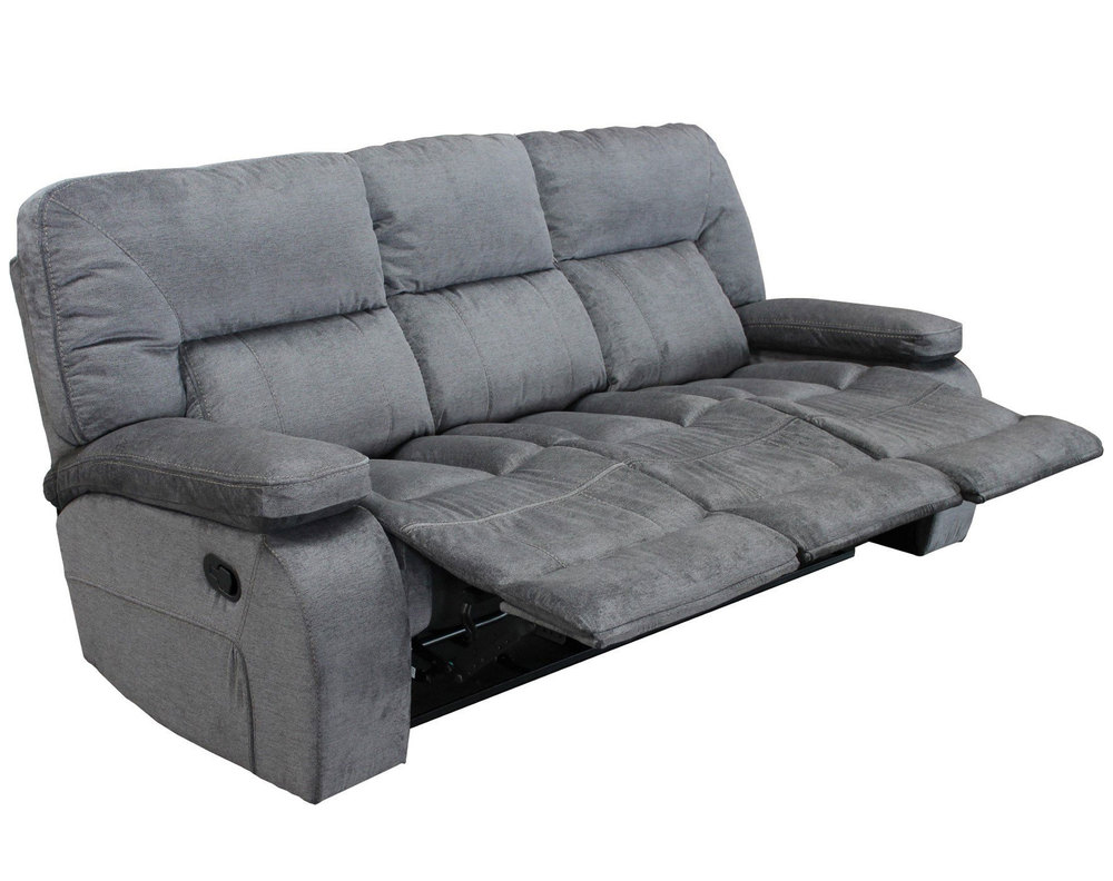Chapman Triple Reclining Sofa in Polo Fabric Sofas and Sectionals