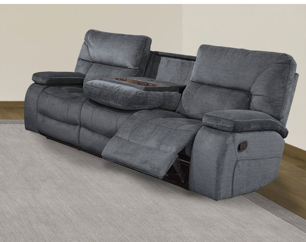 Chapman Triple Reclining Sofa in Polo Fabric Sofas and Sectionals