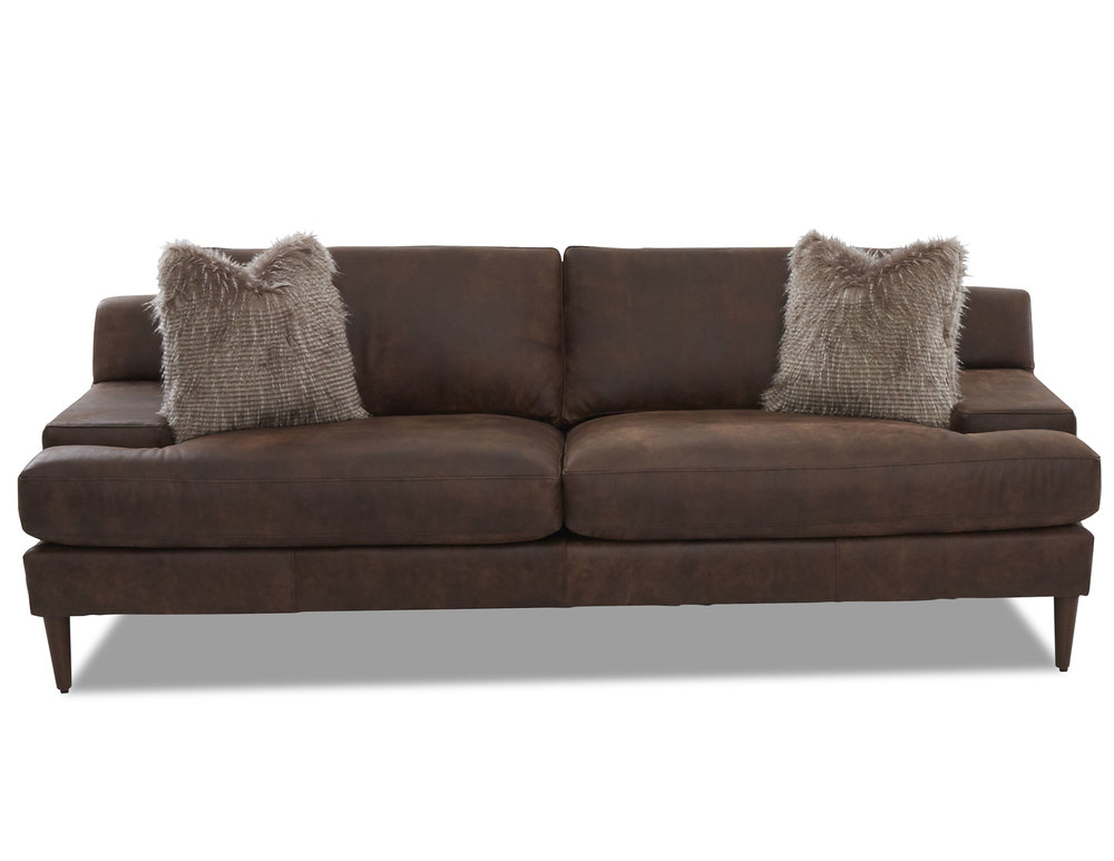 Talon 93" All Leather Modern Sofa Sofas and Sectionals
