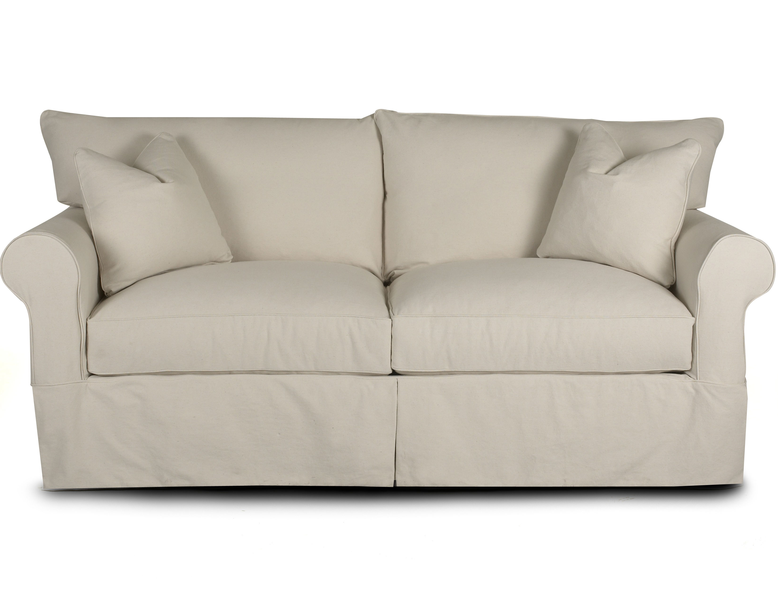 Jenny Slipcover Sofa with Down Cushions Sofas and Sectionals