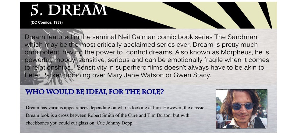 5. Dream could be Played by Johnny Depp